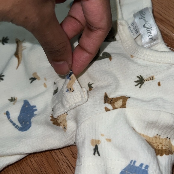 Dinosaur Printed Gender Neutral Onesie - Picture 2 of 9